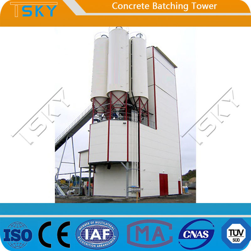 Tower Type Eco Friendly HL120 Concrete Batching Equipment